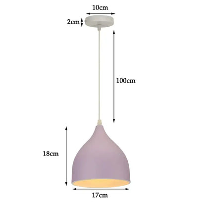 Modern matte lavender pendant light with teardrop shade and white ceiling mount for decorbites colorful nordic pendant decor