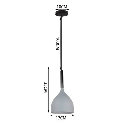 Modern matte colorful nordic pendant light with frosted glass shade and black metal hardware for kitchen decorbites pendant light