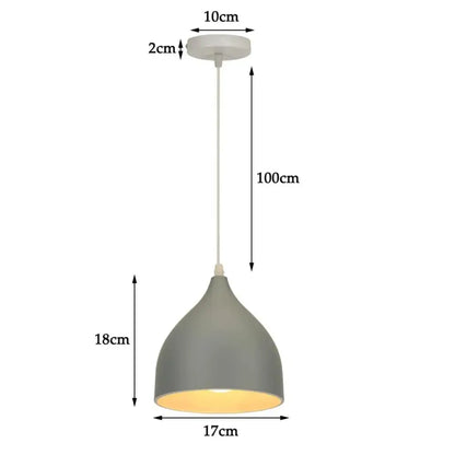 Modern gray matte pendant light with warm interior glow for kitchen and dining room decorbites colorful nordic pendant