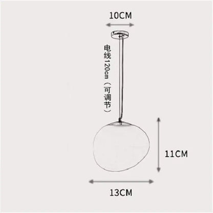 Modern matte white glass pendant light with frosted globe and adjustable 120cm cord for kitchen decorbites Gregg glass pendant