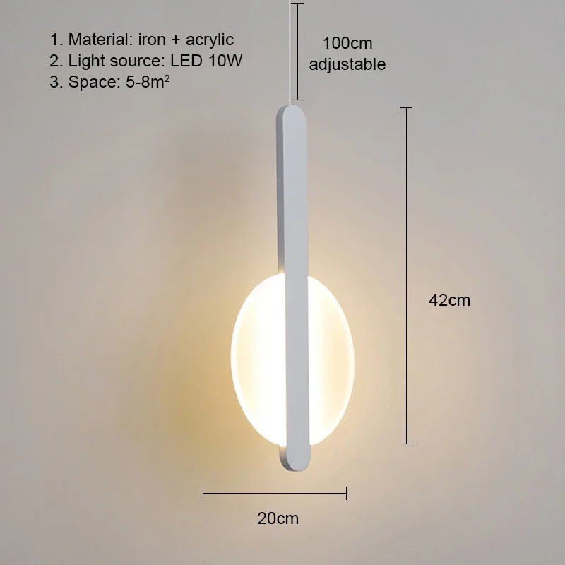 Modern Metal LED Pendant Light in Black or White - Decorbites
