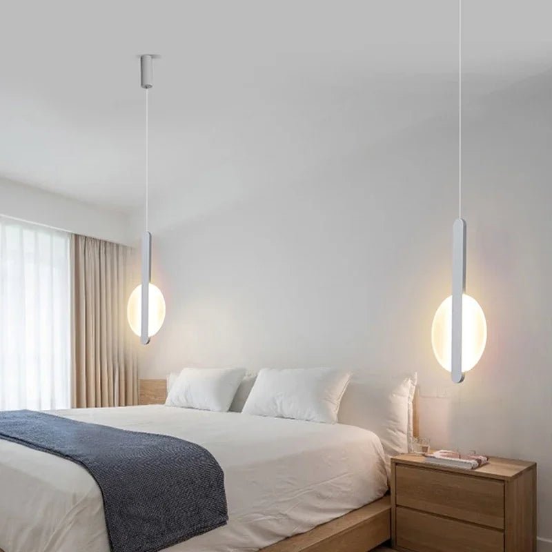 Modern Metal LED Pendant Light in Black or White - Decorbites