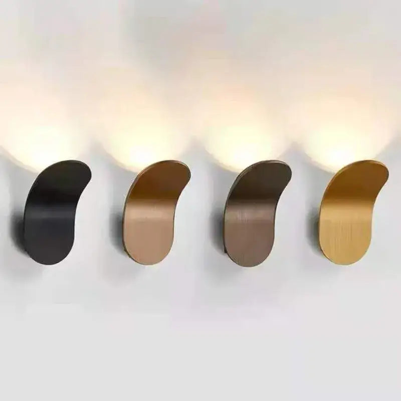 Modern minimalist adjustable led wall light in black bronze and gold metal finishes for bedroom wall light