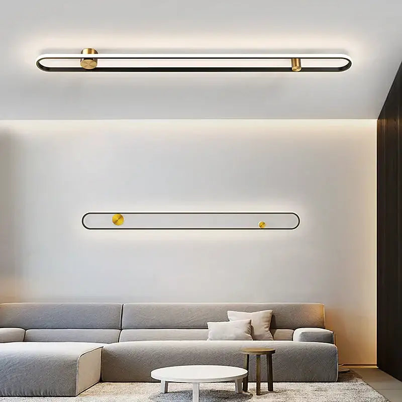 Modern minimalist black acrylic wall lamp with sleek black frame and gold-toned decorbites led black accents for bedroom decor