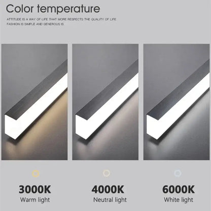 Modern minimalist black dimmable led ceiling chandelier with sleek led light strip in warm neutral or cool white decorbites dimmable led