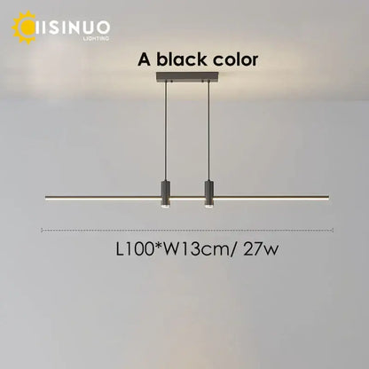 A sleek black modern minimalist pendant light with two cylindrical fixtures by decorbites adjustable led pendant