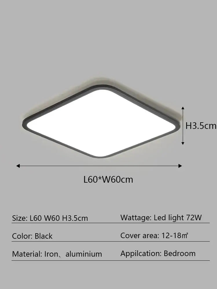 Modern minimalist black diamond-shaped led ceiling lamp with sleek iron and aluminum frame for living room decorbites ceiling lamp