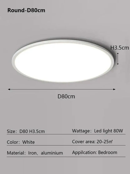 Modern minimalist black led ceiling lamp with white round light and sleek iron aluminum frame for living room decorbites led ceiling