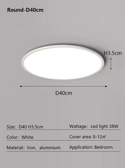 Modern minimalist black led ceiling lamp with white round light and sleek iron aluminum frame for living room decorbites led ceiling