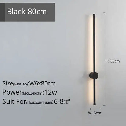 Modern minimalist black led strip wall lamp with sleek cylindrical design and warm light for staircase lighting decorbites led strip