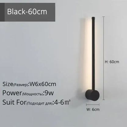 Modern minimalist black led strip wall lamp with sleek cylindrical design and warm light for staircase lighting decorbites led strip