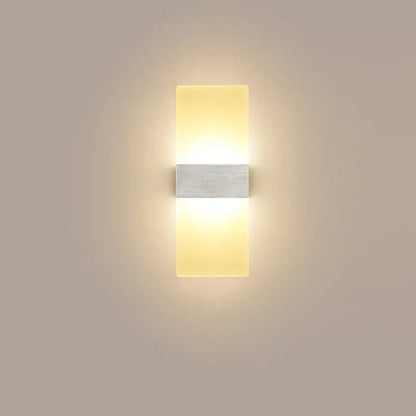 Modern minimalist black led wall light with brushed silver frame and frosted glass panels for bedroom decorbites led wall light