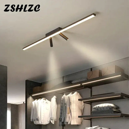 Modern minimalist black star ceiling light with metallic finish and two adjustable spotlights for living room decorbites black star