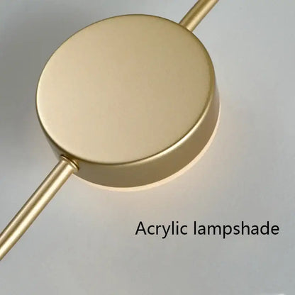 Gold-toned acrylic modern minimalist black triple circle led wall light with sleek polished finish for bedroom decorbites led wall