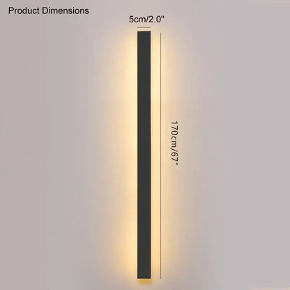 Modern black waterproof led wall light with sleek rectangular design providing warm ambient lighting for garden decorbites decor