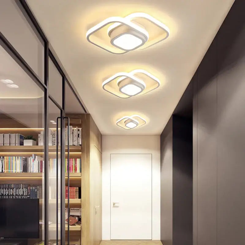 Modern minimalist black and white led ceiling lamp with sleek white frame and warm light for bedroom decorbites led ceiling lighting