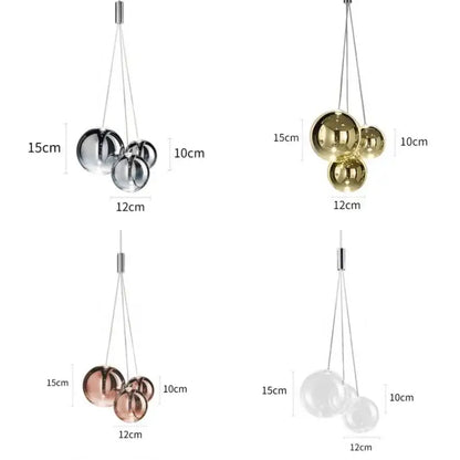 Modern minimalist clear glass ball pendant lamp with chrome gold rose gold glass ball pendant finishes for kitchen decorbites pendant lamp