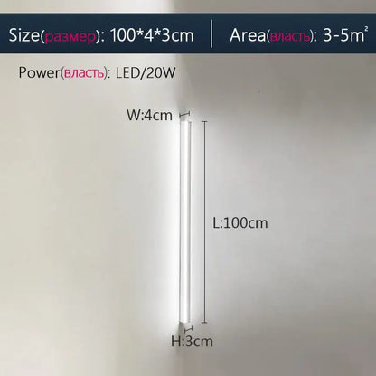 Modern minimalist elegant black led wall lamp with sleek white cylindrical design and slim profile for bedroom decorbites elegant black