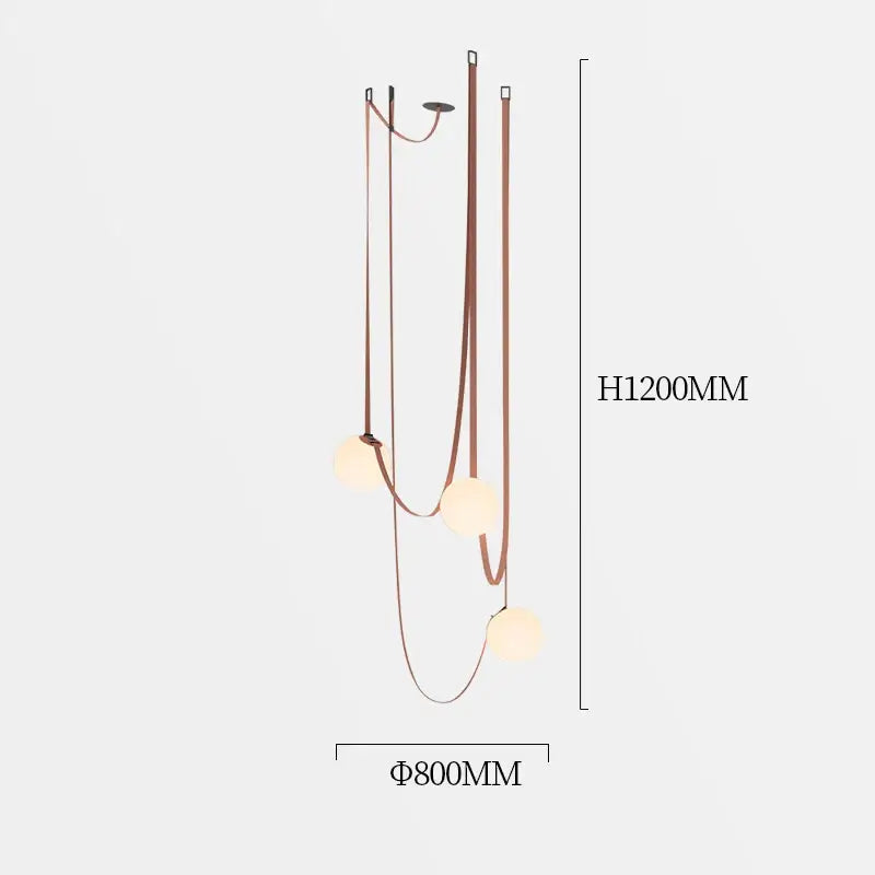 A modern minimalist copper-toned pendant light with three frosted glass ball shades for dining room decorbites glass ball