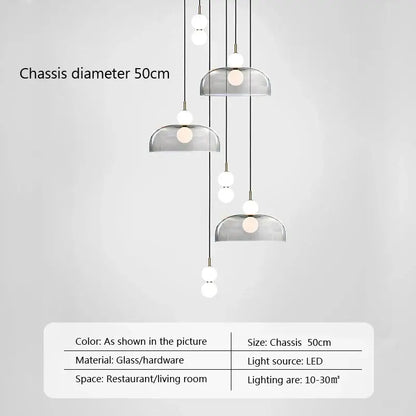 Modern minimalist glass ball pendant light with sleek translucent gray dome and white led bulbs for living room decorbites pendant light