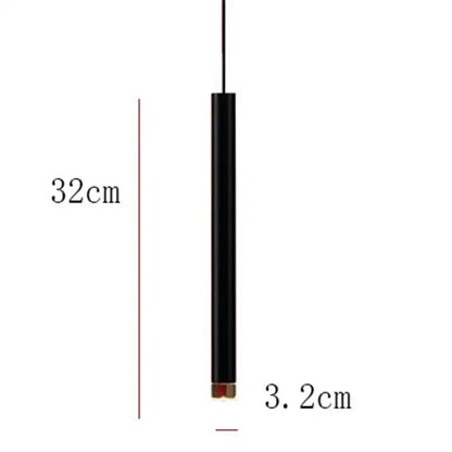 Black cylindrical matte pendant light with gold-toned base 32cm long from decorbites gold tube led pendant lights collection