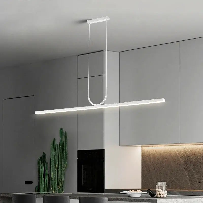 Modern minimalist led black ceiling chandelier with white led pendant light and curved suspension cord for dining room decorbites led black