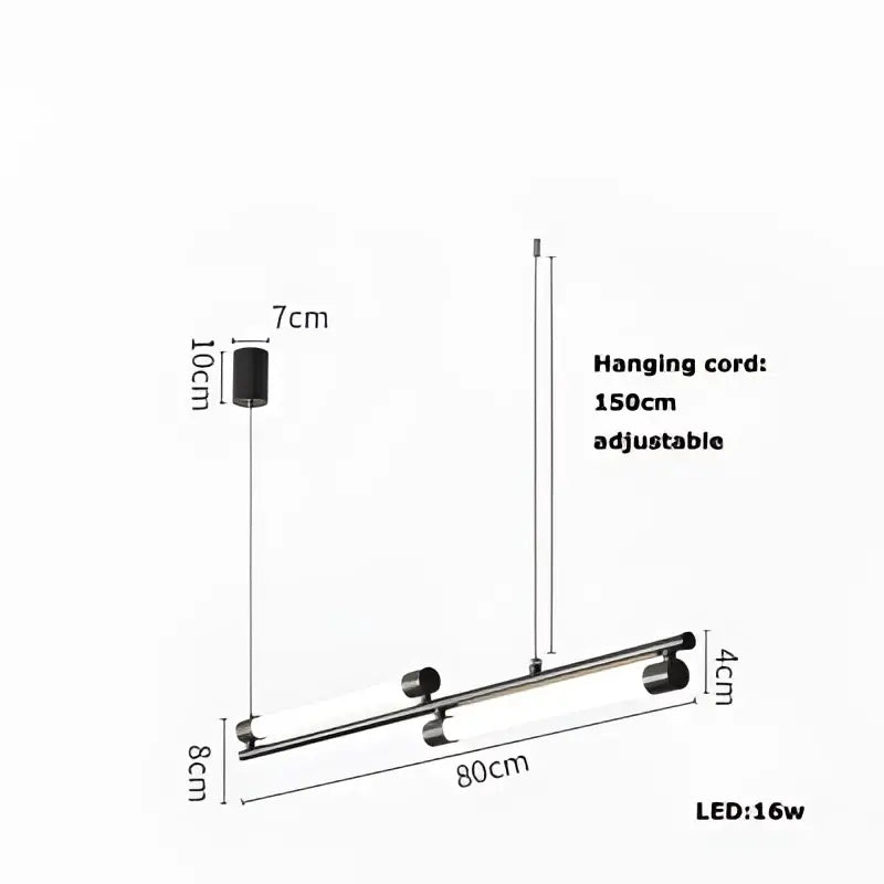 Modern minimalist led black gold designer chandelier with sleek chrome finish and three integrated led bulbs