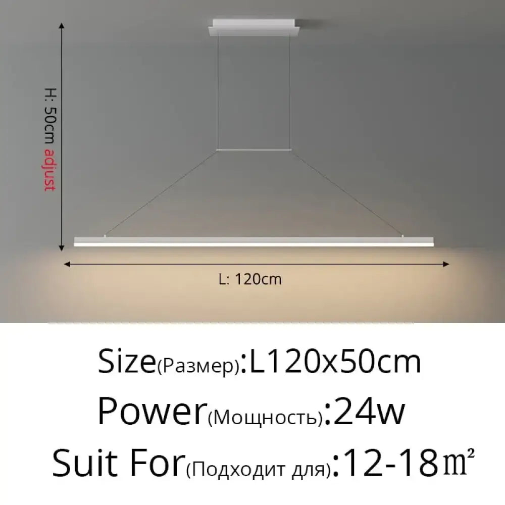 Modern minimalist led pendant light with sleek white finish and adjustable height for contemporary dining rooms