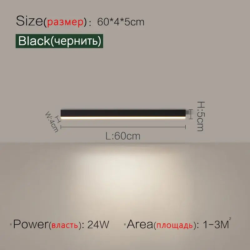 Black rectangular led ceiling light with sleek modern design and slim profile for living room decorbites led ceiling