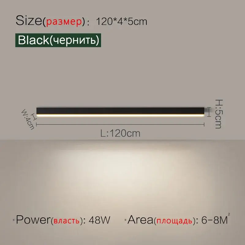 Black rectangular LED ceiling light with sleek modern design and slim profile by Decorbites LED ceiling for living room decor