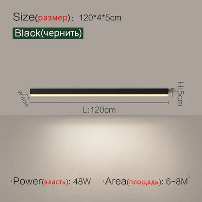 Black rectangular LED ceiling light with sleek modern design and slim profile by Decorbites LED ceiling for living room decor