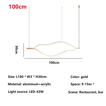 Modern minimalist white and bronze lip shaped chandelier with gold aluminum and acrylic decorbites lip shaped design