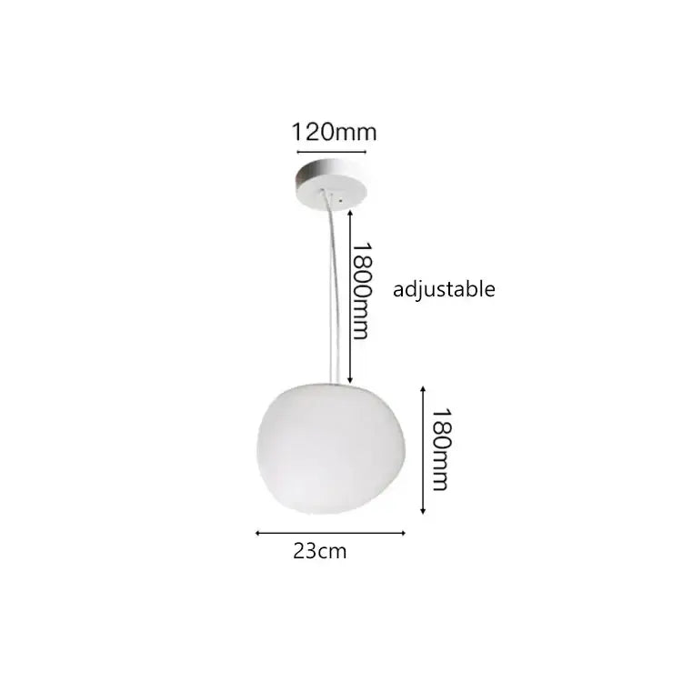 Modern minimalist white glass ball led pendant lights with frosted glass shade and adjustable white metal chain decorbites glass ball