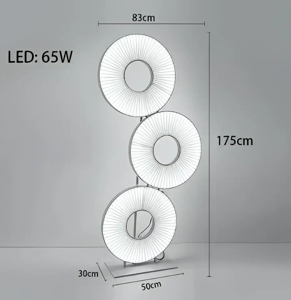 Modern minimalist white led pendant light featuring a three-tiered circular led pendant lamp for bedroom use
