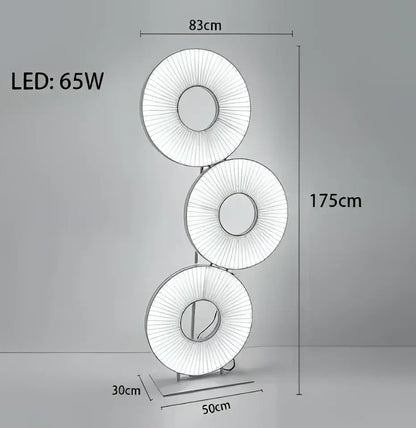 Modern minimalist white led pendant light featuring a three-tiered circular led pendant lamp for bedroom use