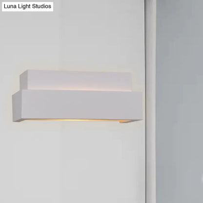 Modern minimalist white rectangular wall washer light with sleek design and warm ambient lighting for bedroom use