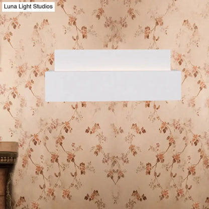 Modern minimalist white rectangular wall washer light with sleek design for bedroom wall lighting fixture