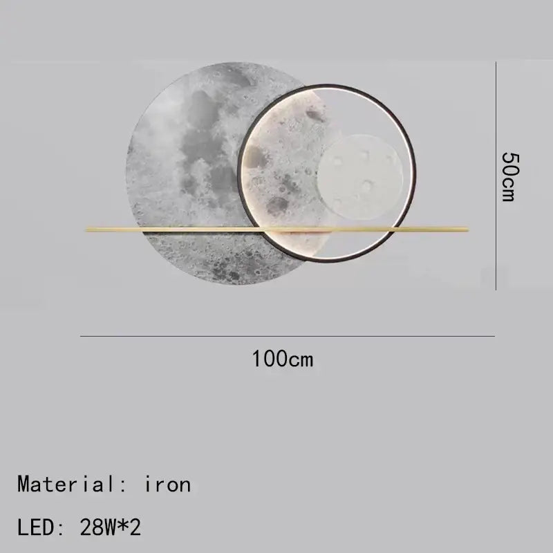Modern moon deer wall light featuring iron moon designs with gold bar accents for stylish living room decorbites deer wall light