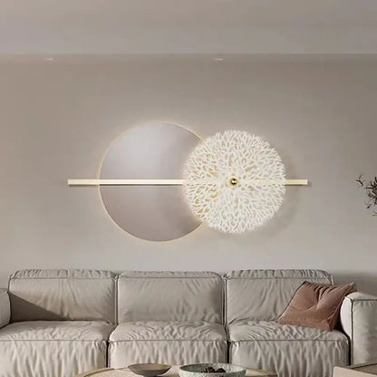 Modern white coral-inspired wall light with gold center accent for decorbites deer wall living room art decor
