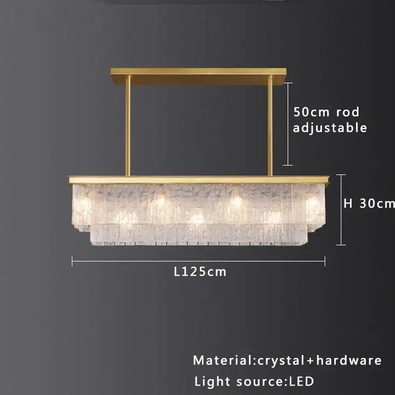 Modern multi tiered gold elegant crystal glass chandelier with cascading crystal tiers and led lighting for dining room decorbites elegant crystal