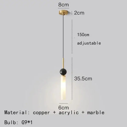 A modern nordic decorbites copper wall lamp with brass finish, black marble sphere, and acrylic diffuser for living room