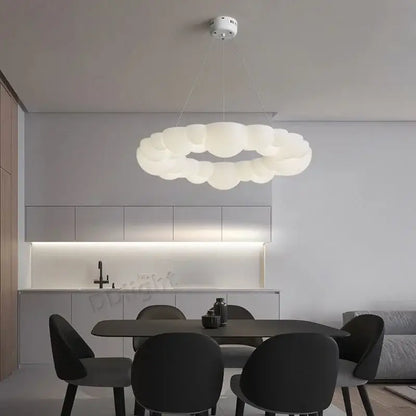 Modern off white cloud pendant led made of soft white translucent material delivering warm ambient lighting for living room decorbites cloud pendant pendant light