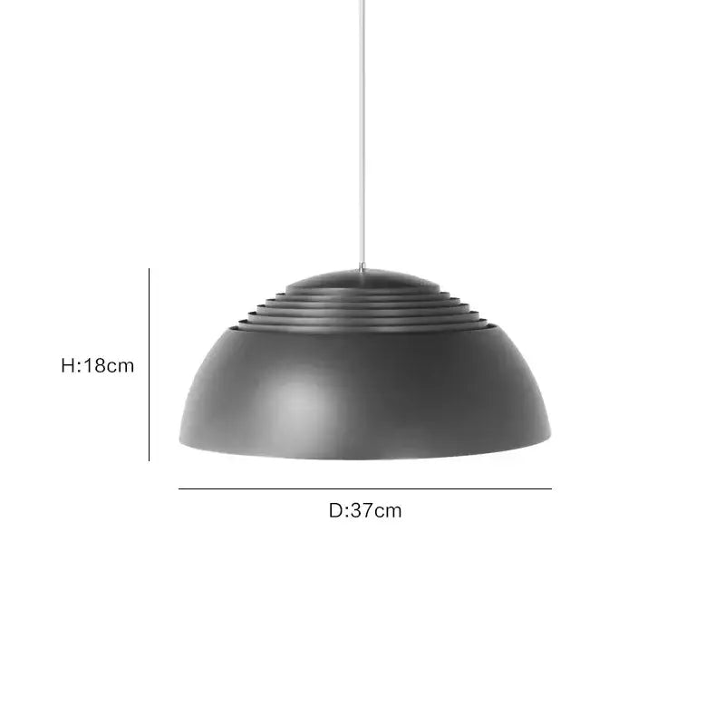 Matte black tiered dome pendant light with sleek modern design for dining room decorbites glass ball pendant