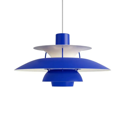 Vibrant blue layered pendant light with sleek modern design for kitchen decorbites colorful umbrella pendant