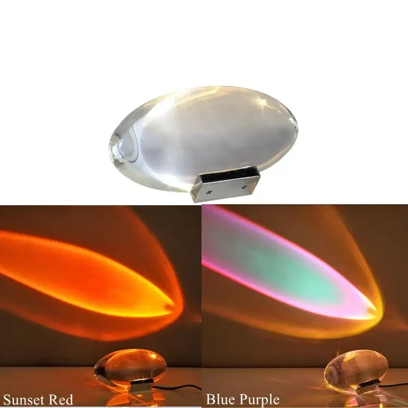 Modern oval crystal led table lamp with clear oval light and sleek metallic base for bedroom ambient lighting decorbites crystal led