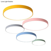 Decorbites™ acrylic round led flushmount ceiling light in pastel hues perfect light for kindergarten children’s rooms