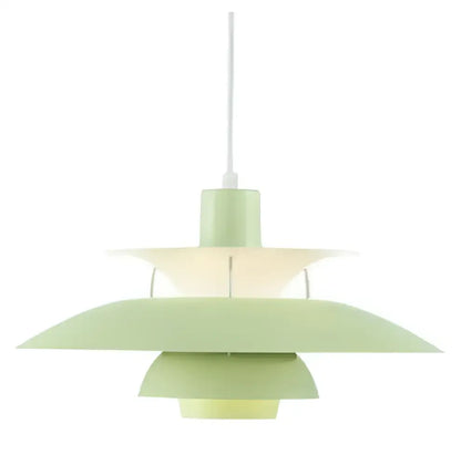 Pastel green modern pastel tiered led chandelier pendant light with layered design for kitchen decor pendant light