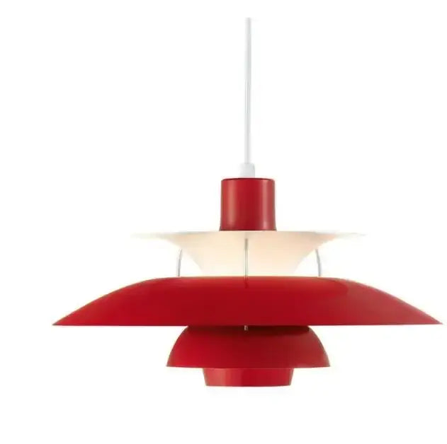 Vibrant red layered pendant light with sleek modern design modern pastel tiered led chandelier pendant for kitchen decor