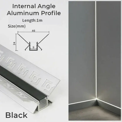 Modern perforated silver led aluminum profile 1m long with integrated leds for living room illumination