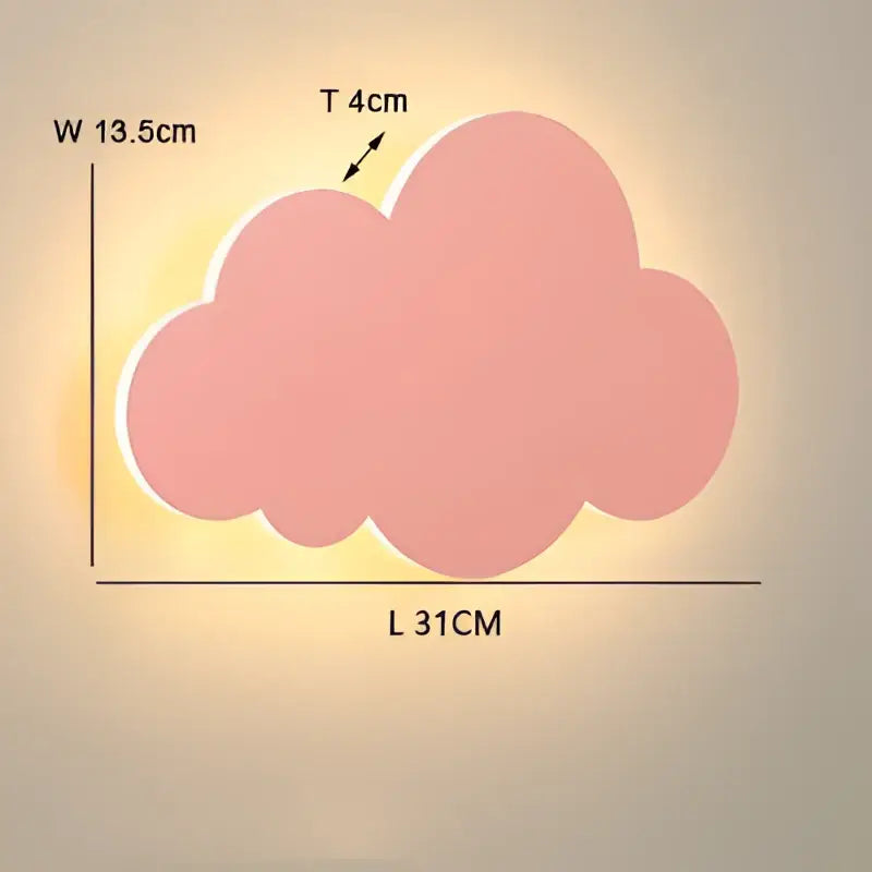 Pastel pink decorbites cloud wall lamp with soft glowing light for modern bedroom led cloud wall light decorbites cloud